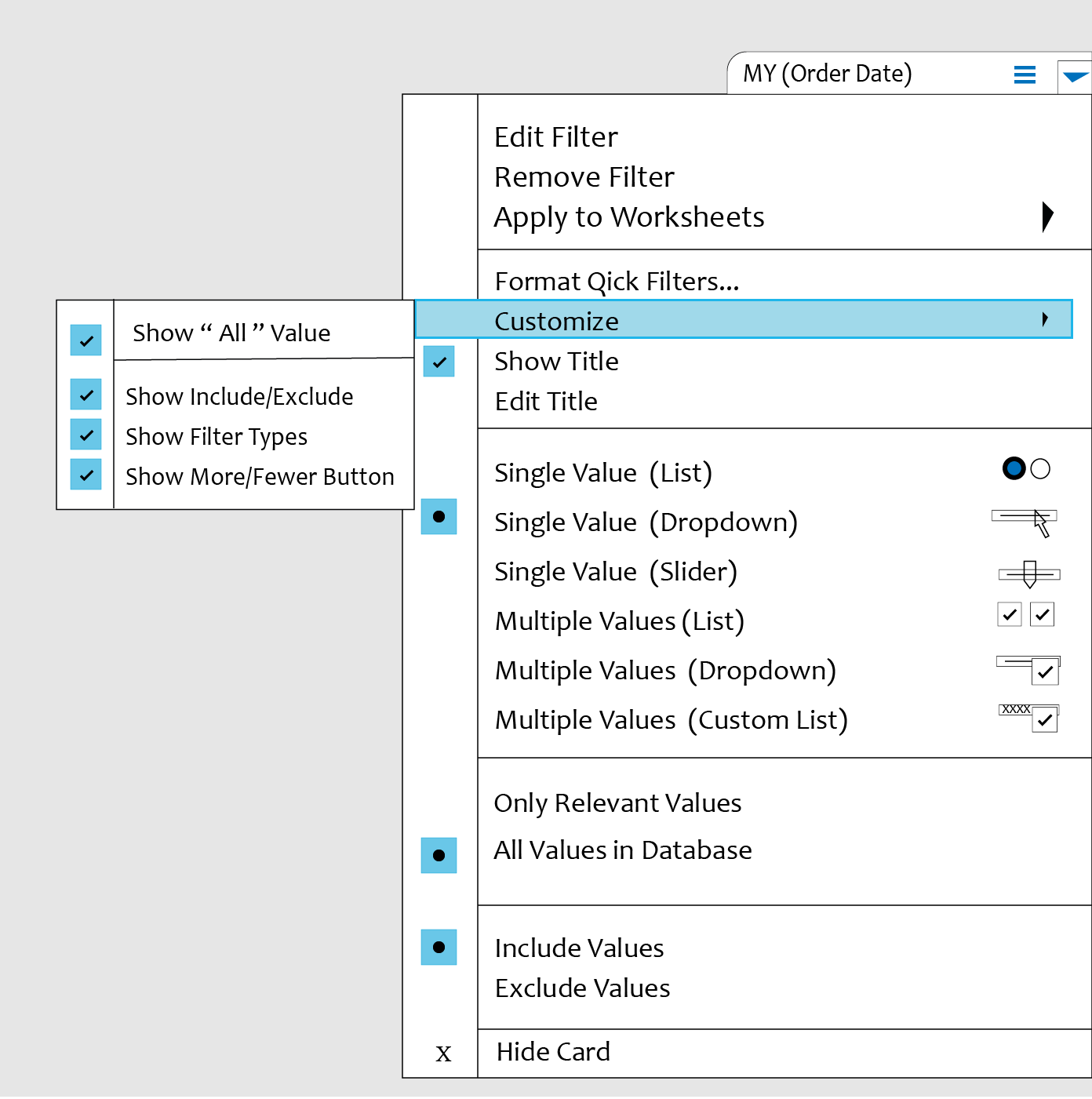 Tableau auto filter